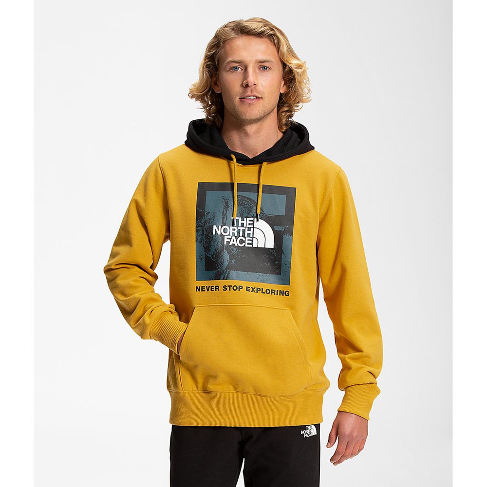 The North Face Hoodie Mens Australia - The North Face Recycled Climb Graphic Yellow / Black (QNE-564